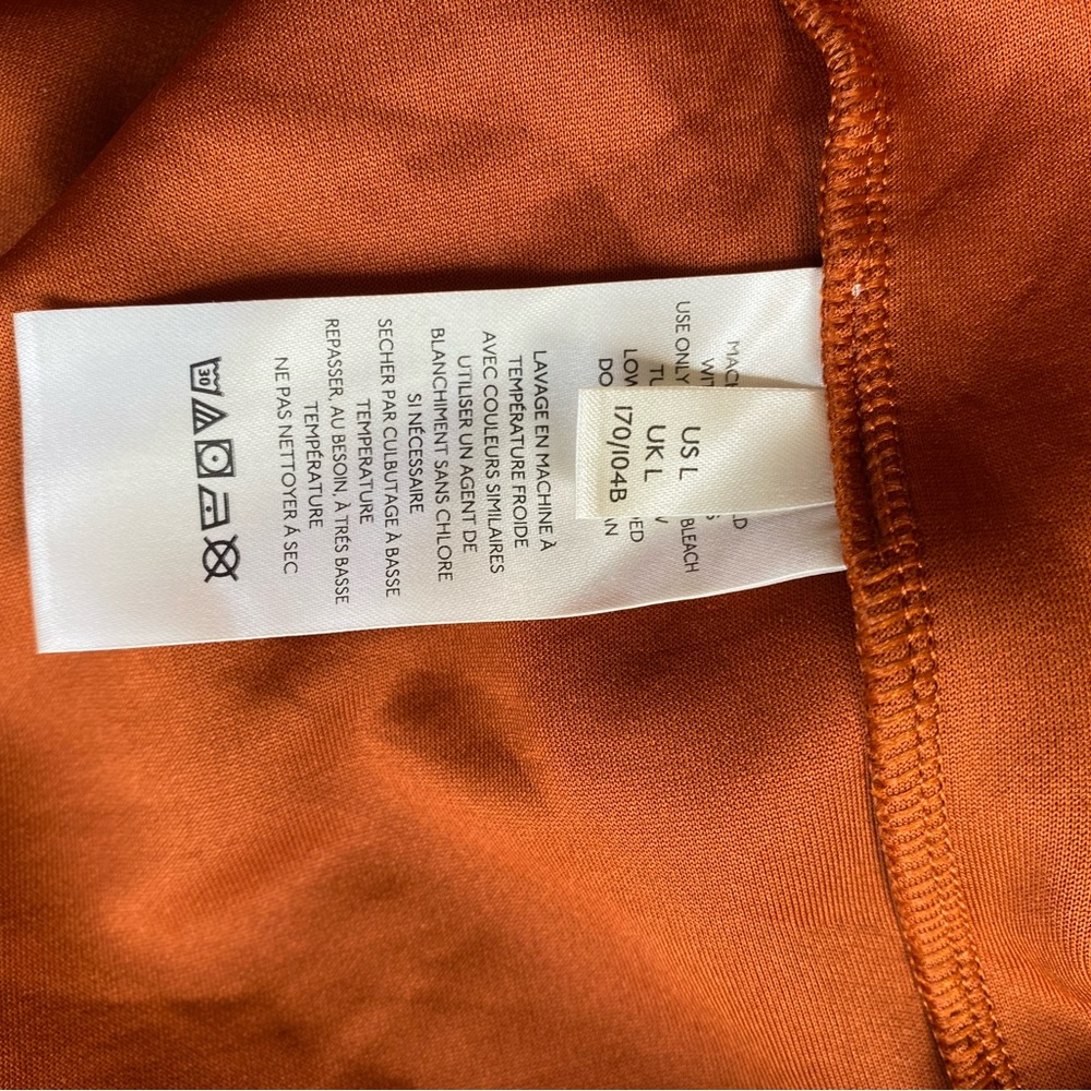 NWT Free People Runaway Womens Knit Wrap Mini Dress Brandy/Orange Size L - Picture 13 of 15
